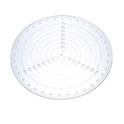 Round Center Finder Compass Clear Acrylic Lathe Centering Tool Circle Gauge for Drawing Circles Wood Turning Lathe Work Tool Circles Diameter
