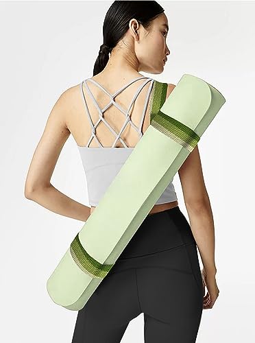 Yoga Mat Carrier Strap | Adjustable Mat Holder Sling for Carrying Mats | Thick & Comfy Texture | Yoga Mat Strap - color: Green