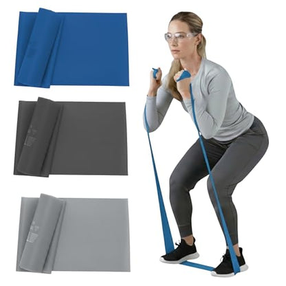 THERABAND Resistance Bands Set, Elastic Bands for Exercise & Physical Therapy, Strength Training for Upper & Lower Body Fitness - size: Advanced Set – 3 Pack, style: Non-Latex