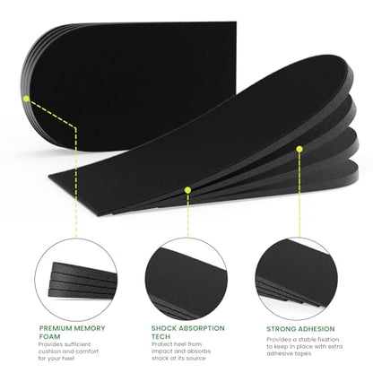 Adjustable Heel Lift Inserts- Bukihome Orthopedic Shoe Lifts,Black,1 Pair,M - color: Black, size: Medium (Pack of 2)
