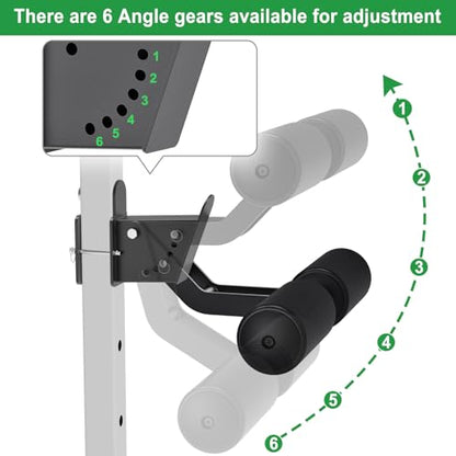 SELEWARE Squat Rack Attachment for Power Cage with 5/8" or 1" Holes - color: B: Nordic Curl Attachment(2x2 Rack, 5/8 & 1" hole)