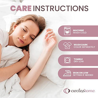 CirclesHome Pillow Protectors 2 Pack Queen Zippered - 100% Cotton Breathable Pillowcases - Protects Pillows from Dirt, Dust and Debri (Queen- Set of 2 - 20x30) - color: 1 - White, size: Queen (20 x 30 inches) - Set of 2