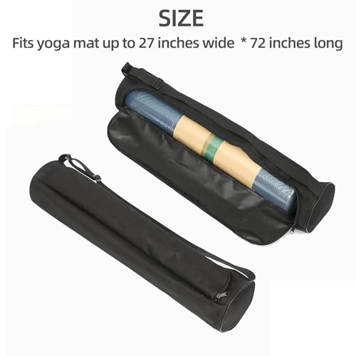 EVEME Yoga Mat Bag for Women & Men,Travel Yoga Gym Bag for 1/4" 1/3" Thick Exercise Yoga Mat,Fitness mat bag,sprot mat pouch - color: Black + Fitness Towel