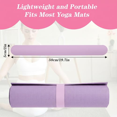 Yoga Mat Strap, One Snap Yoga Mat Slap Band for Keep Mats Tightly Rolled, Elastic One Snap Straps Band