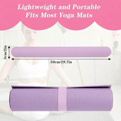 Yoga Mat Strap, One Snap Yoga Mat Slap Band for Keep Mats Tightly Rolled, Elastic One Snap Straps Band