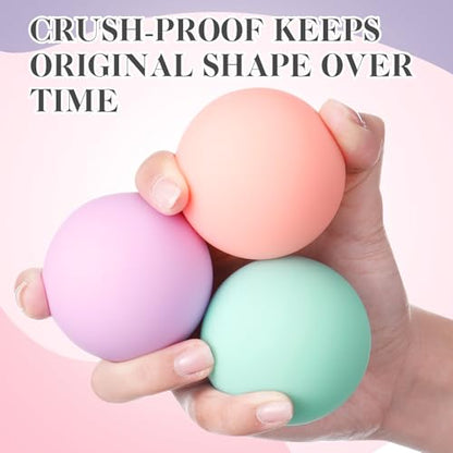 Shyyween 5 Pack Massage Lacrosse Balls for Myofascial Release, Yoga Deep Tissue Massage, Trigger Point Therapy and Foot Plantar Fasciitis, Ball for Back Pain Relief, Muscle Ball Roller, Macaron Color