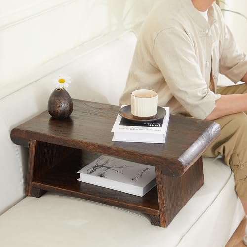Folding Japanese Low Floor Table,Small Wood Meditation & Altar Table - size: 23.6"X13.6"X9.5”