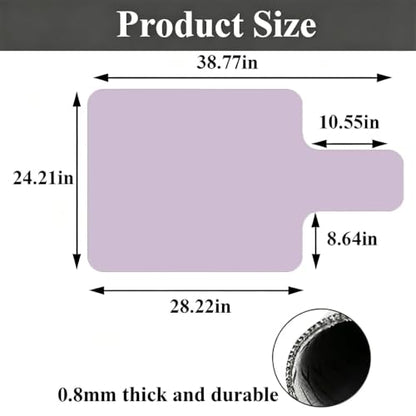 QCWN Non-Slip Pilates Reformer Mat Cover, 39" x 24" Pilates Machine Towel with Headrest Cutout, 0.8mm Sweat-Wicking Micro-Suede Foldable Mat for Female Pilates Enthusiast Exercise Matfor Pilate Training Yoga - color: Purple