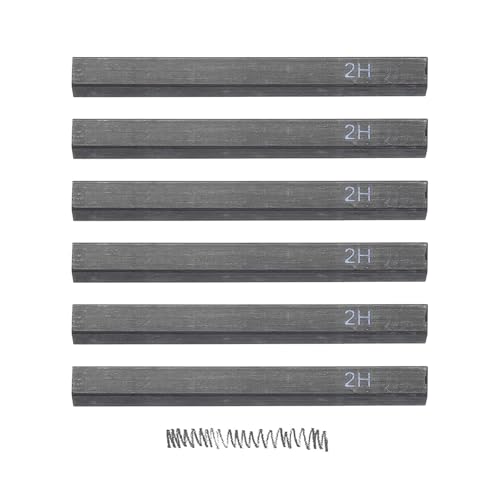 MECCANIXITY Compressed Charcoal Sticks, 2H Grade Square Vine Charcoal Sticks Set Art Supplies for Painting Drawing Sketching Shading Artists Beginners(Pack of 6) - style: 2H