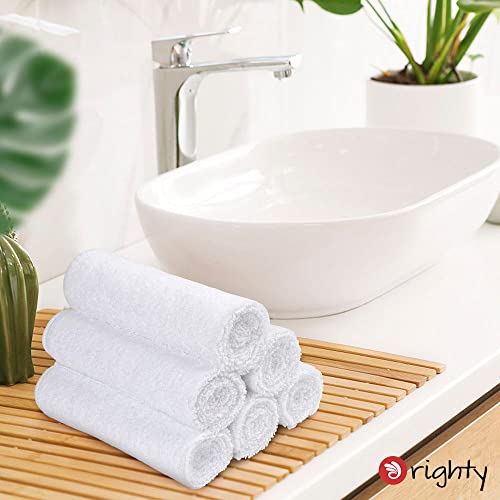 Orighty White Hand Towels Bulk, 96-Pack Microfiber Gym Towels, 16x28 inch | Quick Drying & Absorbent, Lightweight & Thin White Yoga Towel - Multi-Purpose Camping Towel for SPA, Hotel & Bathroom - color: White, size: Pack of 96