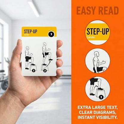 Workout Cards Bodyweight & Dumbbell & Half-Balance Ball - 150 Large 5"x3.5" Exercise Cards with 36 Strength Moves, Home & Gym Fitness Cards for Men & Women, Beginner Fitness Guide - color: e. Green2