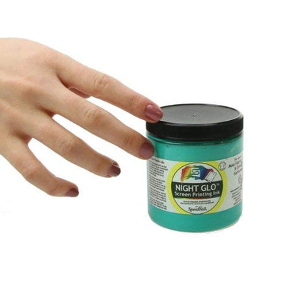Speedball 047522 Night Glo Screen Printing Ink, 8 fl. oz., Green - color: Green
