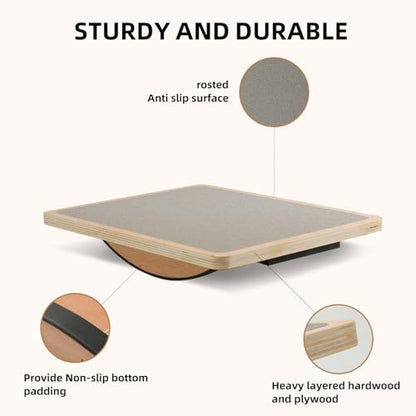 Juoe Balance Board Wobble Board,Balance Toys for Physical Therapy - color: Gery
