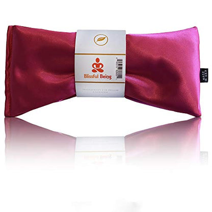 Lavender Eye Pillow - Hot or Cold Weighted Satin Eye Mask perfect for Sleeping, Yoga, Meditation - Gifts for Women, Birthday, Teachers - Natural Herbal Relaxation (Hot Pink) - color: Hot Pink