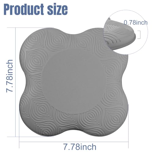 Yoga Knee Pads 2 Pack, Foam Kneeling Cushions - Non-Slip Pilates Knee Pad Cushion & Wrist Support - Portable Workout Knee Pads for Meditation, Kneeling, Balance, Floor, Pilates,Yoga - color: Grey