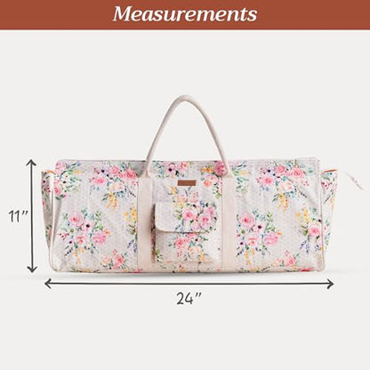 Maison d' Hermine Yoga Mat Duffle Bag Gym Tote Yoga Mat Carry Bag | Cylindrical bag for Woman Men Gifts Adjustable shoulder straps with Drawstring Water Bottle Pocket and zipper pocket - color: Sweet Rose Lavender, style: Yoga Mat Tote