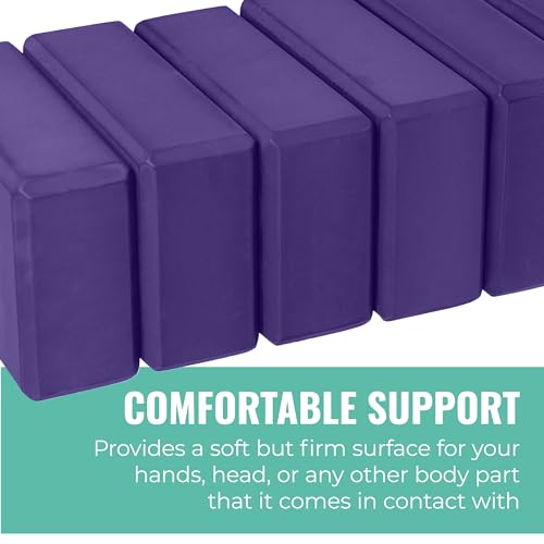 3in Foam Bulk Yoga Blocks, 10 Pack - color: Purple