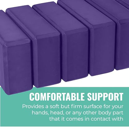 3in Foam Bulk Yoga Blocks, 10 Pack - color: Purple