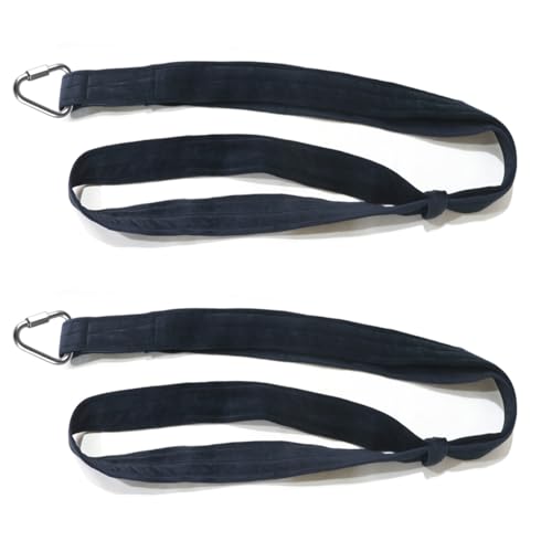 6.6ft 2m Aerial Loops Aerial Straps Ropes Aerial Acrobatics Body Loop Trapeze Circus Apparatuses Equipment Yoga Straps 1 pairs - color: Black