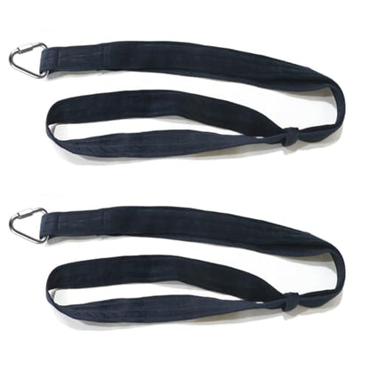 6.6ft 2m Aerial Loops Aerial Straps Ropes Aerial Acrobatics Body Loop Trapeze Circus Apparatuses Equipment Yoga Straps 1 pairs - color: Black