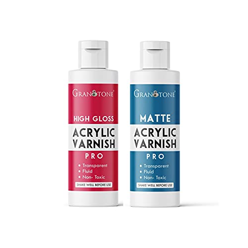 GRANOTONE Gloss & Matte Acrylic Varnish Combo 3.38 fl oz 100 ml - style: Gloss + Matte