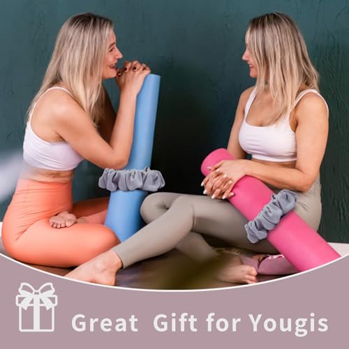 Yoga Mat Scrunchie – Stylish Yoga Mat Strap – Stretch-Fit for All Standard Mats – Lightweight, Travel-Friendly(Mat Excl.) - color: Purple