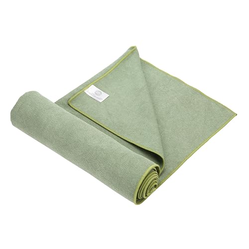 Yoga Mat Towel - Double Sided Microfiber Yoga Towel - Sweat Absorbent Non Slip Hot Yoga Towel - Lightweight, Quick Drying Pilates Mat Towel - 73" x 26", Sage