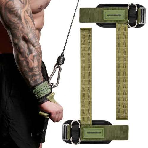 M MANUEKLEAR Wrist Straps for Weightlifting, Gym Lifting Straps with D Rings for Cable Machine,Weight Lifting Wrist Wraps for Men Women - color: Green, size: M (6.3-7.5inch)