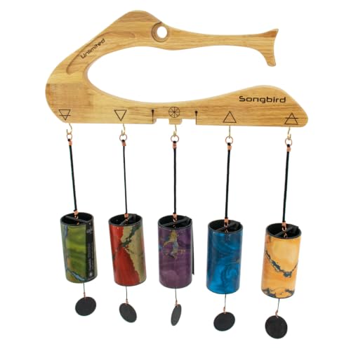 Zaphir Chimes - Includes 1 Chime/Tuned According to the 5 Seasons & Elements of FengShui | Zaphir Chimes - Includes 1 Chime / Tuned According to the 5 Seasons & Elements of FengShui - size: Set #1 - With Songbird Stand and Case