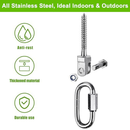 SELEWARE Heavy Duty Swing Hanger, 4 Pack Porch Swing Hardware - color: O (5 Inch, 4 Pack)