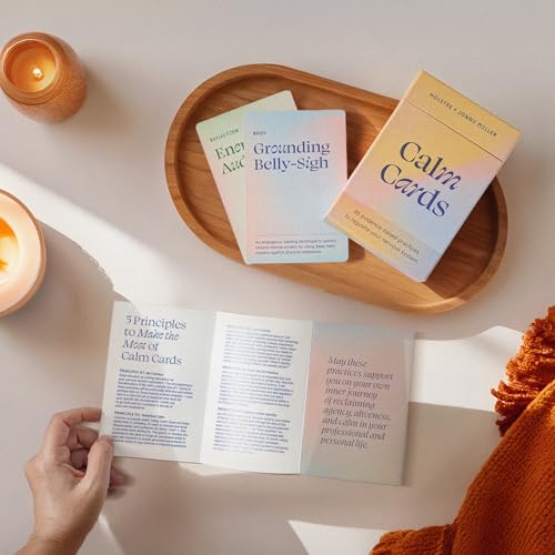 Holstee Calm Cards: 45 Science-Backed Mindfulness Exercises for Anxiety & Stress Relief – Quick Somatic Practices for Emotional Regulation, Awareness & Connection – Created with Expert Jonny Miller