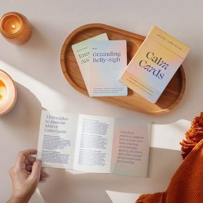 Holstee Calm Cards: 45 Science-Backed Mindfulness Exercises for Anxiety & Stress Relief – Quick Somatic Practices for Emotional Regulation, Awareness & Connection – Created with Expert Jonny Miller