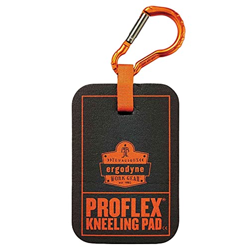 Ergodyne - 18565 ProFlex 365 Mini Kneeling Pad with Carabiner, 4" x 6" x 1", Black - style: Pad with Carabiner