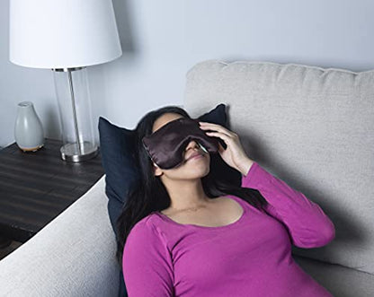 DreamTime Weighted Eye Pillow Mask, Rose Velvet, Microwave or Freeze, Washable, 9.5x4.5 in, for Sleep, Yoga, Meditation, Relaxation - color: Teal