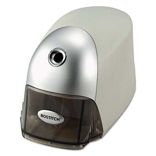 Bostitch Office QuietSharp Electric Pencil Sharpener, Heavy Duty Classroom or Office Use, Size Selector with 6 Different Sizes, Gold/Chrome - color: Gray