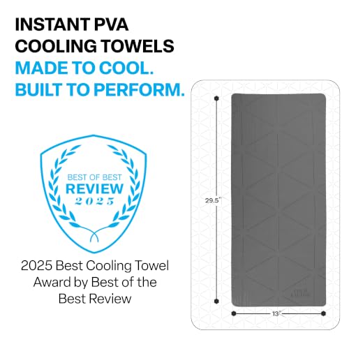 COLD FACTOR Instant PVA Cooling Towels, Cooling Neck Wraps, Gray, 1 Pack - color: Gray