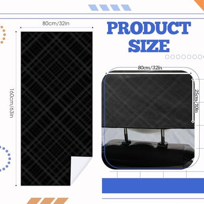 Hahafelt 2 Pack Car Seat Towel Cover with Storage Bag, Black Plaid | 63 x 32 in Car Towel Seat Cover Non Slip Waterproof, Gym Workout Swimming Running, Machine Washable Sweat Absorbent Protector - style: Black Plaid