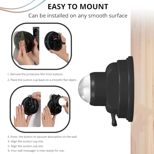PRIME Fitness wall Mounted Massage Ball | Cold Therapy | wall Mounted Back Massager | cryo Stick | Relieve Muscle Pain (360 Wall Massager) - color: 360 Wall Massager