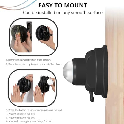 PRIME Fitness wall Mounted Massage Ball | Cold Therapy | wall Mounted Back Massager | cryo Stick | Relieve Muscle Pain (360 Wall Massager) - color: 360 Wall Massager