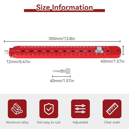 Woodworking Compass Scriber, Woodworking Circle Ruler Aluminium Alloy Adjustable Woodworking Circular Drawing Tool for Carpenter Tool