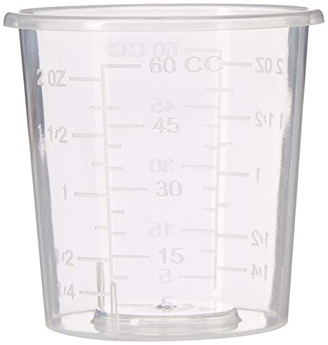 NSI 20 2oz Graduated Cups and 20 Wood Stir Sticks for Mixing Small Batches of Paint, Stain, Epoxy, Resin
