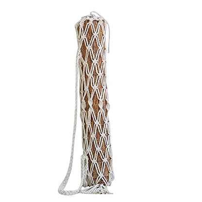 Macrame Yoga Mat Carrier Bag, Suitable for most Yoga Mats - color: beige
