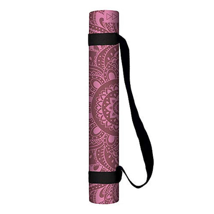 YOGA DESIGN LAB | The Infinity Mat | Luxurious Non-Slip Design Provides Unparalleled Grip to Support and Align You Beautifully | Eco-Friendly | w/Carrying Strap! - color: Mandala Rose, size: 5mm