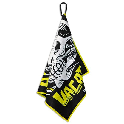 RokFit Gym & Golf Towel – Multi-Use, Quick-Dry, Durable Utility Towel with Bold Graphic and Carabiner Clip (Mental Vacation) - color: Mental Vacation