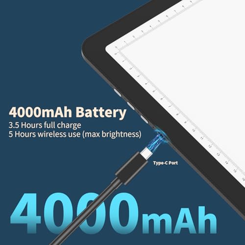 YINGWOND 9000LUX A4 Rechargeable Tracing Light Box with Padded Case,Wireless Diamond Art Light Board,Side Physical Buttons and Magnetic Portable Light Pad for Diamond Painting,Drawing,Sketching - style: Rechargeable A4 Black with Bag