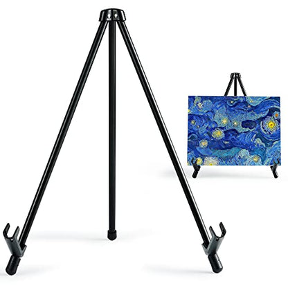 ARTIFY 14'' Tabletop Instant Display Easel, Black Steel Table Top Easels for Display, Tripod for Canvas, Paintings, Signs, Posters - style: 14''Black, 1-pack