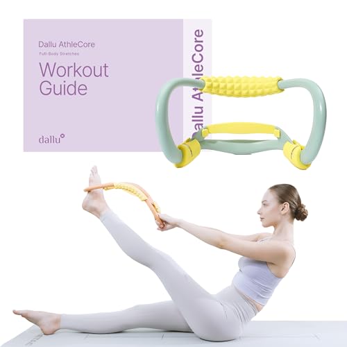 dallu AthleCore 7-in-1 Pilates Stretch Ring with Massage Grip, Compact Full-Body Toning Equipment for Neck, Shoulder, Core & Inner Thigh Training, Premium Elastomer Fitness Tool - color: Mint