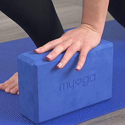 MYGA Yoga Block,Lightweight EVA Foam Yoga Brick,High Density Non-Slip Block for Yoga Poses, Pilates, Balance and Flexibility - color: Royal Blue, size: One Size