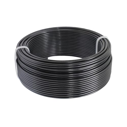 90 Feet Bendable Aluminum Craft Wire 2mm Metal Wire for Sculpting Bonsai Training Doll Skeletons DIY Jewelry Making Armature Making Wire Weaving (Black) - color: Black