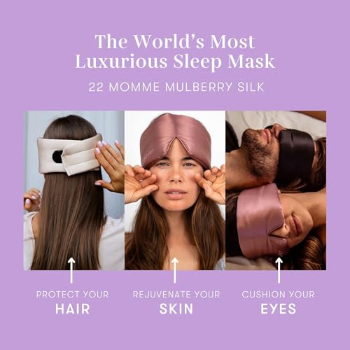 DROWSY Silk Sleep Mask - Face-Hugging, Padded Cocoon for Luxury Sleep in Total Darkness - 100% Pure Mulberry Silk (Lavender Haze) - color: Lavender Haze, size: 1 Count (Pack of 1)